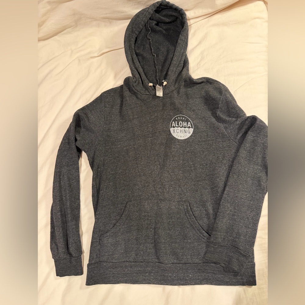Aloha EXCHANGE women’s small Dark Gray Hooded Sweatshirt hoodie